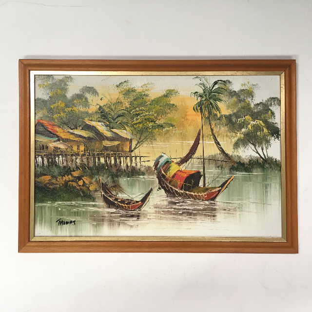 ARTWORK, Tropical Landscape (Medium) - Boats